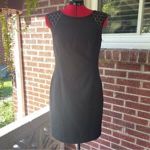 Ann Taylor Women's Black Lace Polka Dot Mini Dress - size 8